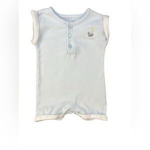 LUXE THREADS Embroidered Short Sleeve One Piece - 6-9M